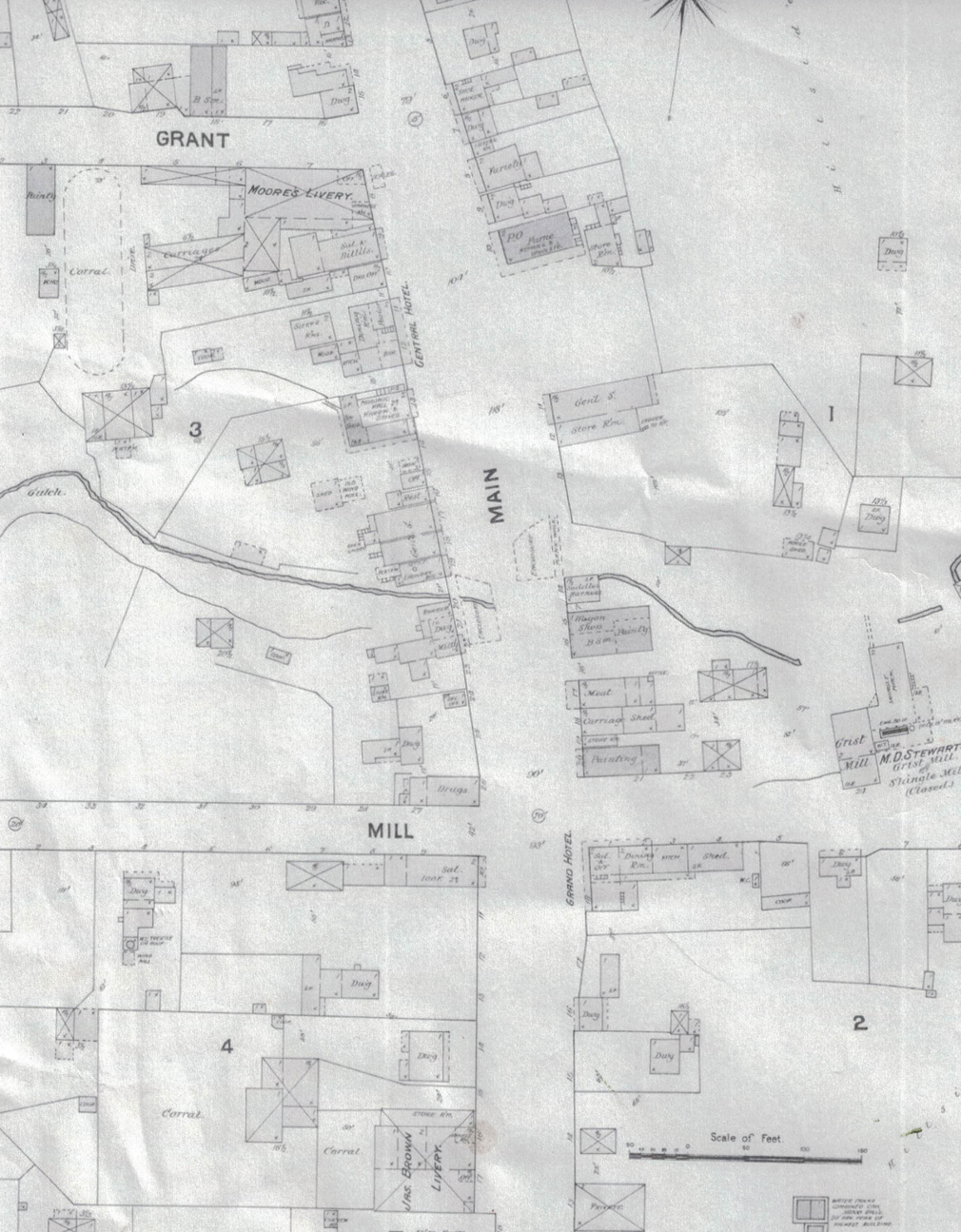 Sows Ear - Map of the neighborhood 1889